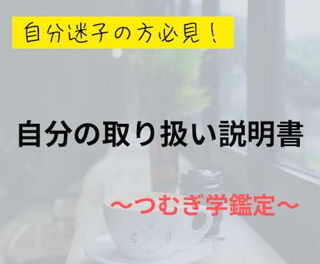 自分の取扱説明書をお渡しします 恋愛・仕事・人生に役立つ、あなただけの人生羅針盤 イメージ1