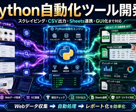 Webデータ収集・業務自動化ツールを開発します イメージ1