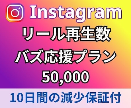 Instagramリール再生回数➕5万回増やします ⭐️振分可能⭐️日本人いいね♡300個プレゼント イメージ2