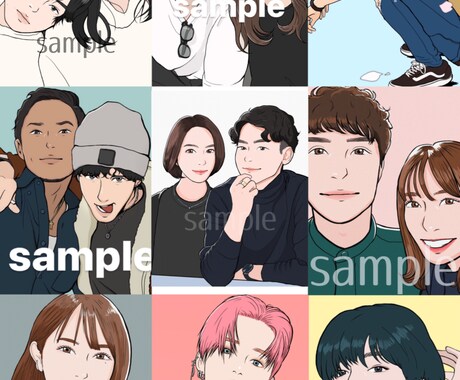 シンプルお洒落で好印象　アイコン・似顔絵制作します イラストで魅力アップ！アイコンやインテリア、プレゼントにも◎ イメージ2