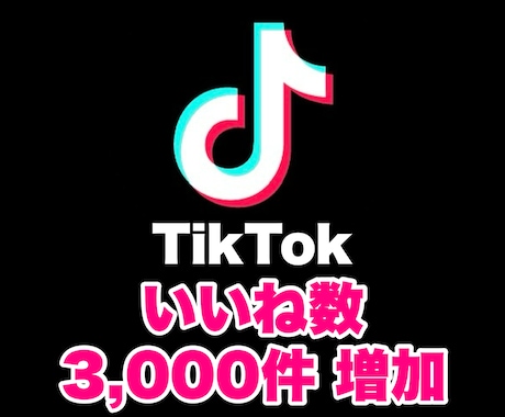 TikTok いいね数を3000件増やします SNSの宣伝・拡散はおまかせください！ イメージ1