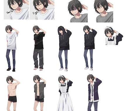 葉月リオが販売中の立ち絵の表情や色差分を作成します 既存のキャラにあなただけの表情やカラーを！ イメージ2