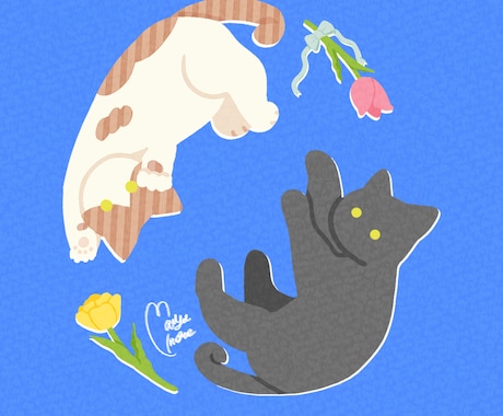 愛猫の魅力をほんわかイラストでお届けします SNSアイコンやスマホ壁紙にもぴったりな猫イラストを描きます イメージ1