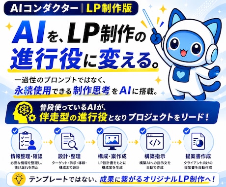 あなたのAIを進行役ディレクターへ進化させます 高クオリティLP制作を『AIがまるごとディレクション』 イメージ1