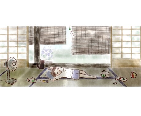 柔らかい水彩風イラストSNSヘッダー制作承ります ふんわり柔らかい水彩タッチで世界観に合うヘッダーを制作 イメージ2