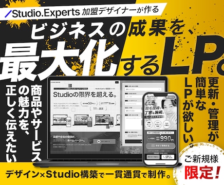 Studioエキスパートが売れるLPを作成します 25%オフ！更新が簡単+売上直結・成果重視で！漫画も制作可能 イメージ1
