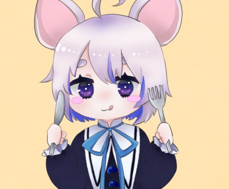 SNS用アイコン最低価格でお描きします デフォルメキャラのアイコンを作成致します。 イメージ1