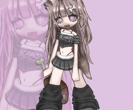 個性的な厚塗りイラストを作成します 厚塗りならではの質感でキャラクターの魅力をさらに引き出します イメージ2