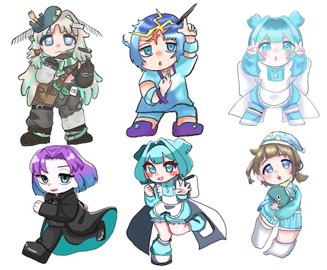 ミニキャラ描きます 商用利用可能 ミニキャライラスト イメージ1