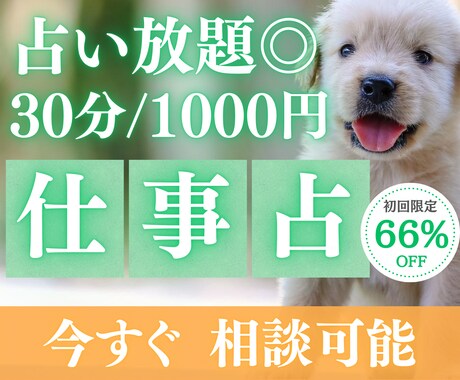 1/31【今すぐ◎】仕事チャット占い放題♥承ります 初回30分1000円｜サクッと整理〈タロット×易〉｜本日1枠 イメージ1