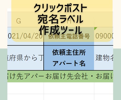 クリックポストの宛名作成作業軽減できます 出荷作業の時間を大幅に短縮できます！ イメージ1