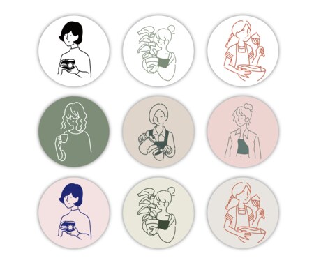 ミニマムシンプル♡ゆる♡かわいいイラスト描きます SNSなどのアイコンに★商用データ買取も可能です イメージ1