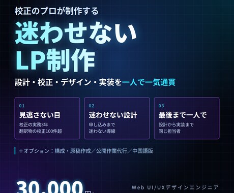 校正のプロが迷わせないLPを制作します イメージ1