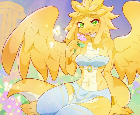 早期納品が売り！キャラクター全身イラスト描きます 簡易背景込、キャラシも可！ケモノ（獣人）、人外、人間かけます イメージ2