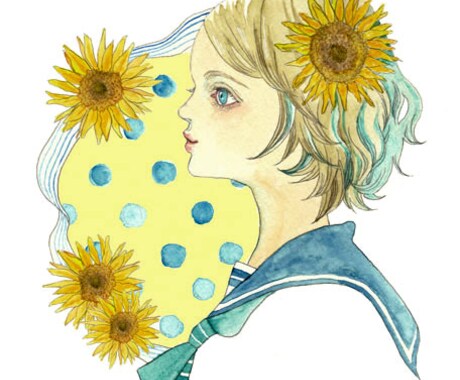 アナログ画材でSNSアイコン描きます アイコンも個性派志向のあなたへ耽美系アナログイラスト イメージ1