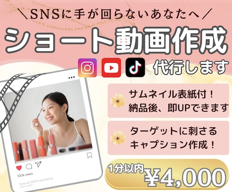 キャプション込み♪SNS用ショート動画編集します Instagramリール動画はお任せください♪ イメージ1