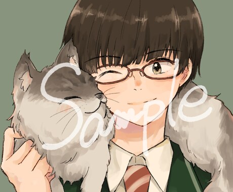 SNSのアイコン描きます あたたかくて可愛い人物イラスト イメージ1