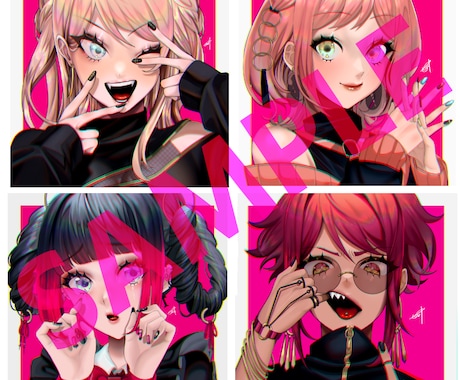 SNSアイコン制作ます ツヤっとしたイラストでSNSアイコン制作します! イメージ1