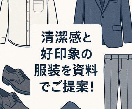 清潔感と好印象の服装を資料にしてご提案します 好印象な服装を資料でまるごとご提案いたします！ イメージ1