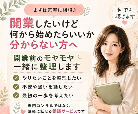 電話｜開業したい！！踏み出せない。。お話し聞きます 起業したいけど踏み出せない方、何でも話してください イメージ1