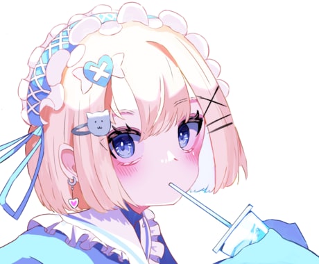 アイコンやバストアップのイラストを描きます アニメ系のそしてかわいい女の子を描きます イメージ1