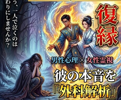 復縁◆男性心理と霊視で彼の本音を外科解析します YouTube5千人｜詰んだ恋を動かす方法を3千字で伝えます イメージ1
