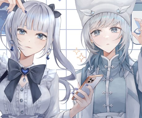 料金2人分！ペアイラストお描きます 夢絵、カップル、同性同士の