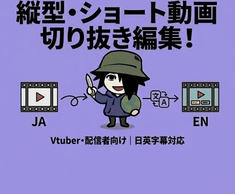 日英字幕対応！あなたの配信を海外向けに切り抜きます その配信、日本だけで終わらせる？ イメージ1