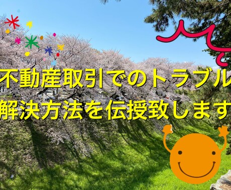 不動産取引でトラブっている方、解決方法を伝授します 東証1部大手不動産会社で所長を経験1800件以上の取引を経験 イメージ1