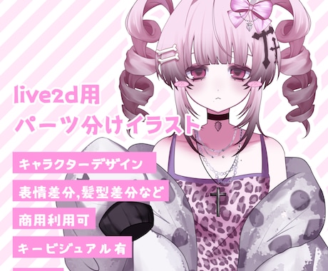 live2d用パーツ分けイラストを作成します イメージ1
