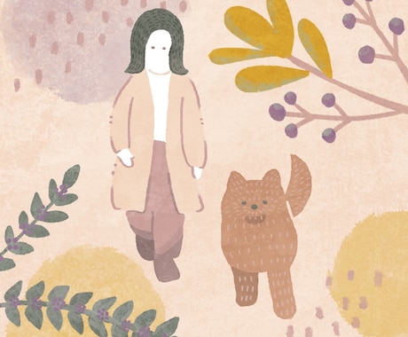 温かみのあるオリジナルイラストをお届けします シンプルで心地よいイラストで日常を彩ります。 イメージ1