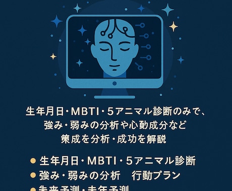 AI占いであなたのビジネス運命を解読します AIが導く!成功の道と運命解析 イメージ1
