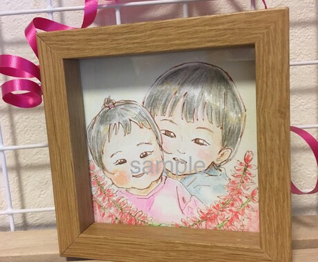 お子様の似顔絵をお届けします 玄関先などインテリアとして…✩.*˚ イメージ2