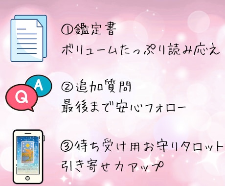 悩みスッキリ【あなたに必要なメッセージ】を贈ります 待ち受け用お守りタロットプレゼント☆追加質問OK☆読み応え◎ イメージ2