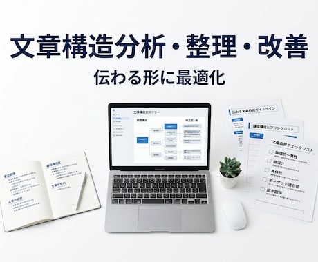 業務構造を整理し、伝わりやすく資料化します 情報整理から運用できる形へ設計 イメージ1