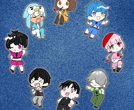 ミニキャラが欲しい方に向いてます ベタ塗りでミニキャラを書くのが得意です イメージ1