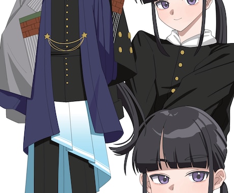 可愛いキャラクターデザインを立ち絵まで制作します イメージ1
