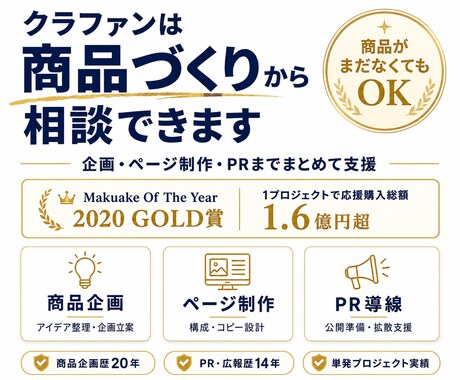 商品づくりからクラファン支援します ものづくりの方法やどうやって売ったらいいか悩んでいる方へ イメージ2