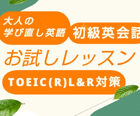 初回限定、30分英語レッスンとカウンセリングします 「英語のこかげ」優しく親切なプロによるレッスンで自信と再発見 イメージ1