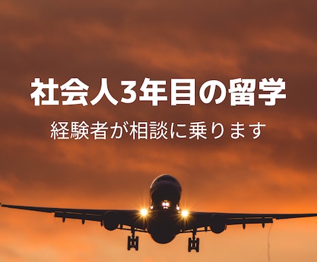 社会人3年目の留学相談に乗ります 帰国後の就職活動が不安という方へ経験者が具体的なアドバイス イメージ1