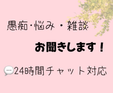 愚痴・悩み・雑談をチャットでお聞きします 解決してほしいんじゃなくて聞いてほしい人 イメージ1