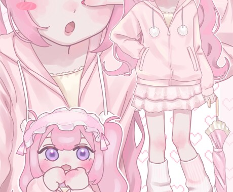 可愛いイラスト描きます SNSアイコン、ヘッダー、一枚絵など制作します！ イメージ2