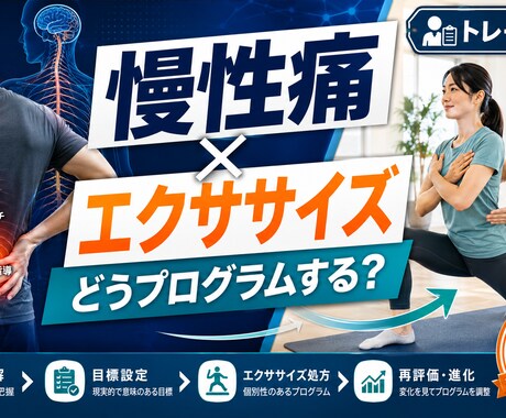 体の慢性不調にエクササイズをプログラムします 日本スポーツ協会の資格者の知識を存分に使います！ イメージ1