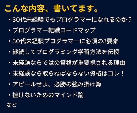 30代未経験→ITエンジニア転職の全工程を教えます 現役エンジニアが語る採用の真実。～プログラマー編～ イメージ2