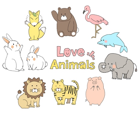 可愛い手書き動物・ペットイラストお安く描きます イメージキャラクターも◎手書きで可愛らしさをアップ☆ イメージ1