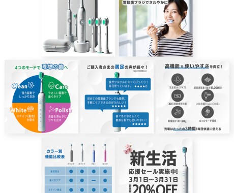 Amazon商品画像作成！売上UPを支援します Amazon画像の”型”を押さえたプロが売れるデザインを提供 イメージ2