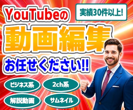 登録者数・視聴回数向上を目指して動画制作します 登録者数1000人以上のチャンネル運営経験あります！ イメージ1