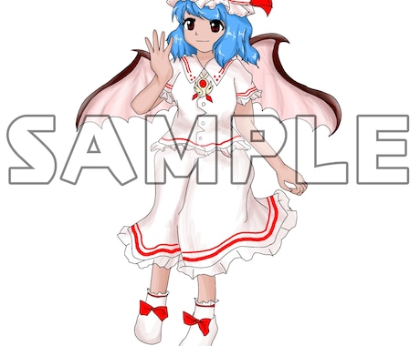 東方風(ZUN絵風)の立ち絵を描きます 東方っぽい立ち絵が欲しい人など！ イメージ2