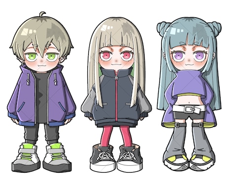 かっこ可愛い印象に残るキャラ描きます 立ち絵、Vtuberさん、サムネ、ヘッダー、動画・配信等も◎ イメージ2