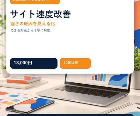 Webサイトの表示速度を診断・改善します 遅さの原因を切り分け、できる改善から対応します イメージ2